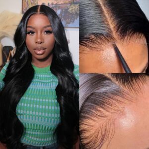 Glueless Body Wave 5x5 Transparent Lace Closure Wigs For Women (Copy)