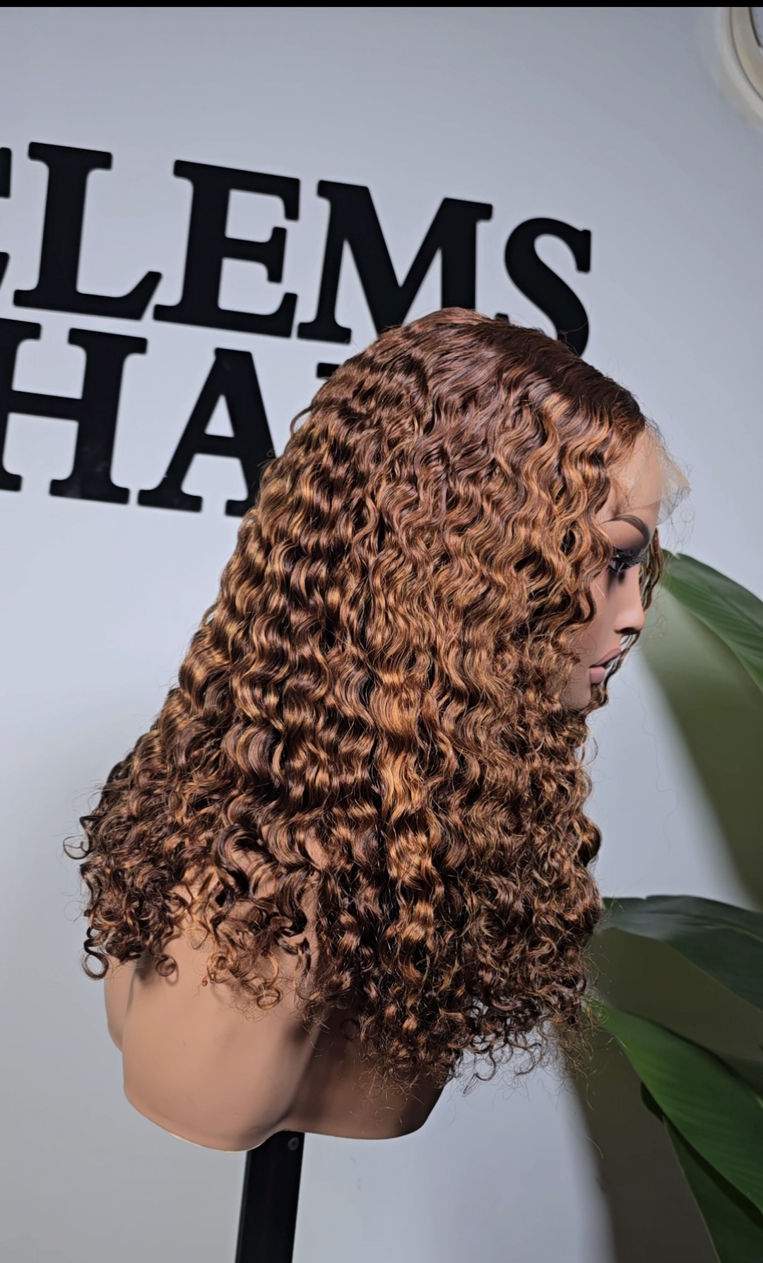 16" Burmese Curls Unit 4x4 lace piano burmese curls wig 16 inches London Uk