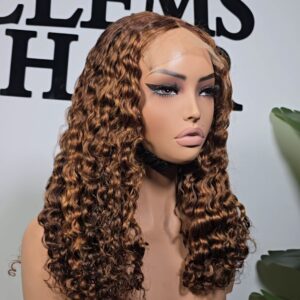 medium length 16 inch Burmese curls wig UK soft natural curl pattern wig