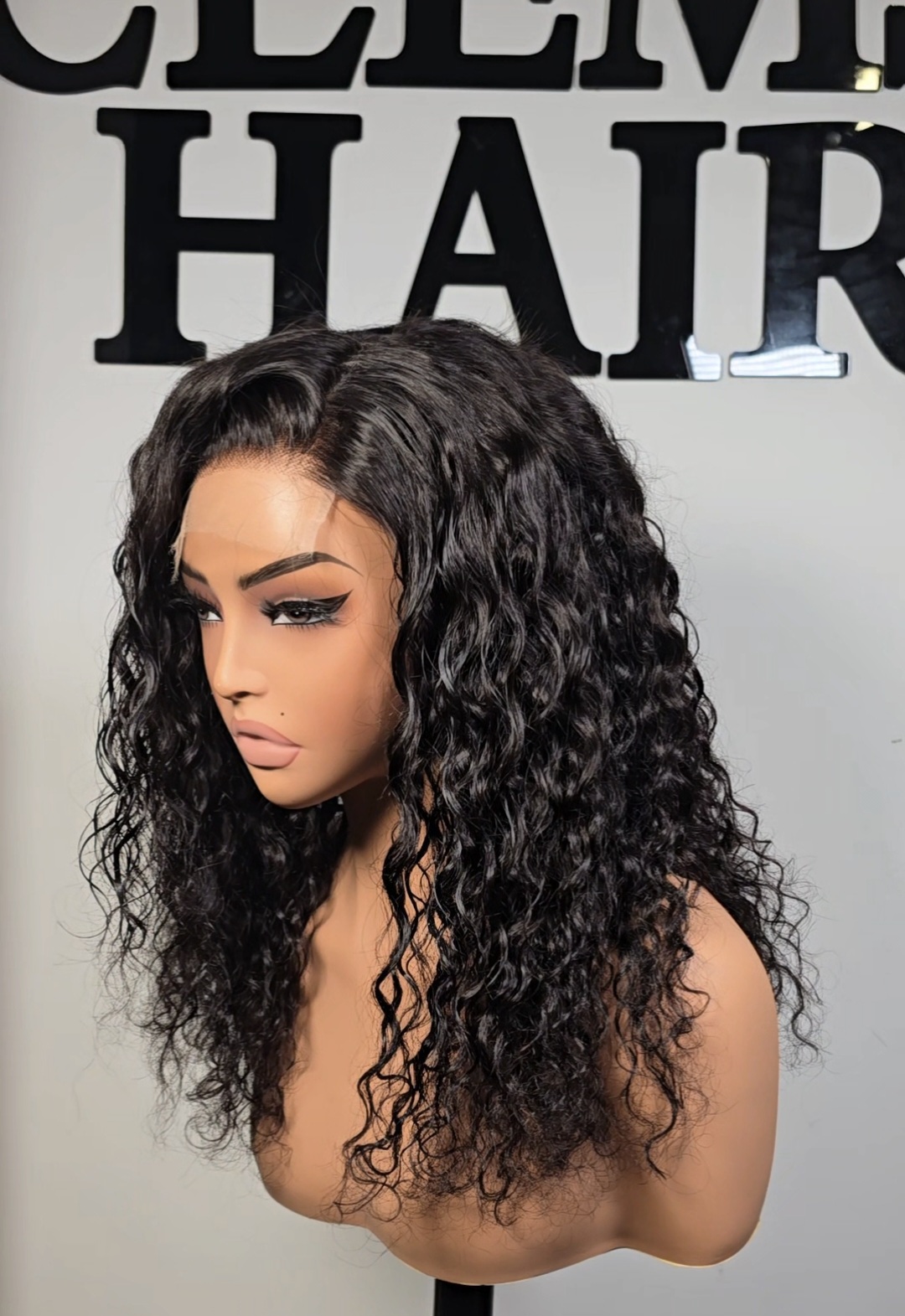 16" Water Wave Unit 16 inch water wave curls wig UK natural looking curly wig for everyday wear