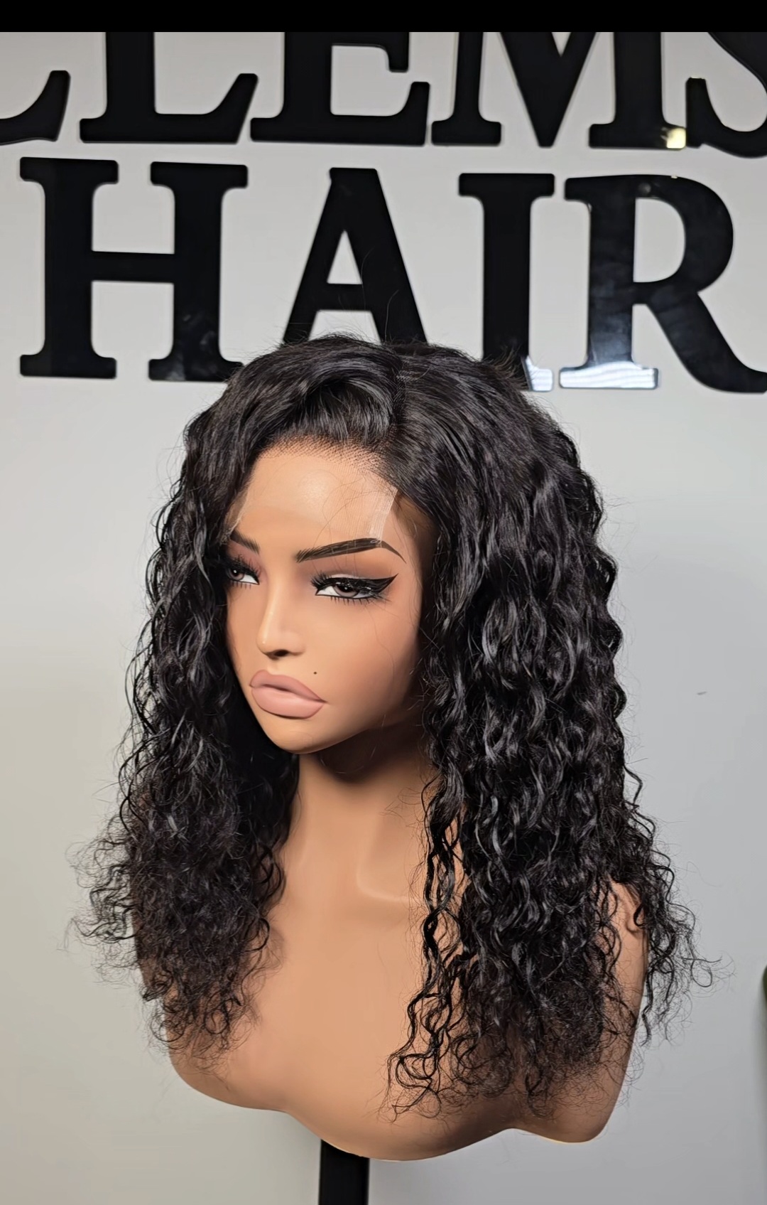 16" Water Wave Unit 16 inch water wavy curls wig natural water wave hairstyle UK lightweight wig with volume