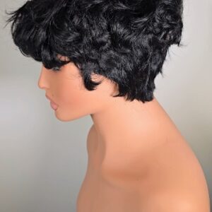short pixie cut wig UK natural looking curly wig for everyday wear